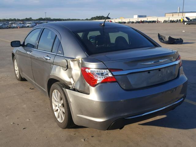 1C3CCBCG2DN547373 - 2013 CHRYSLER 200 LIMITE GRAY photo 3