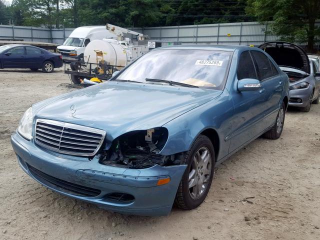 WDBNG75J93A341406 - 2003 MERCEDES-BENZ S 500 TEAL photo 2