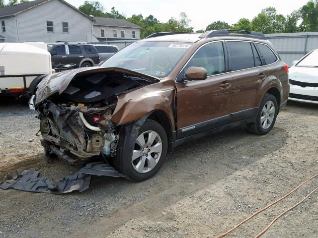 4S4BRBCC0B3320139 - 2011 SUBARU OUTBACK 2. BROWN photo 2