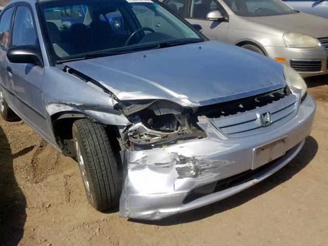 2HGES15172H575199 - 2002 HONDA CIVIC DX SILVER photo 9