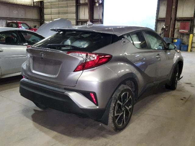 NMTKHMBX0JR006395 - 2018 TOYOTA C-HR XLE SILVER photo 4