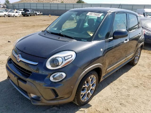 ZFBCFADH6EZ018753 - 2014 FIAT 500L TREKK GRAY photo 2