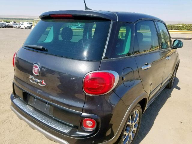 ZFBCFADH6EZ018753 - 2014 FIAT 500L TREKK GRAY photo 4