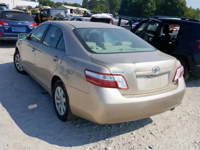 4T1BB46K39U107855 - 2009 TOYOTA CAMRY HYBR GOLD photo 3