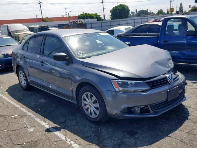 3VW2K7AJ8CM304212 - 2012 VOLKSWAGEN JETTA BASE GRAY photo 1