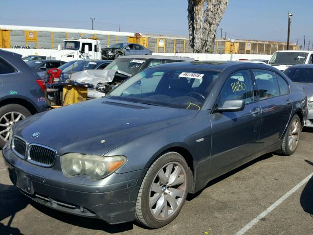 WBAGN63565DS59647 - 2005 BMW 745 LI CHARCOAL photo 2