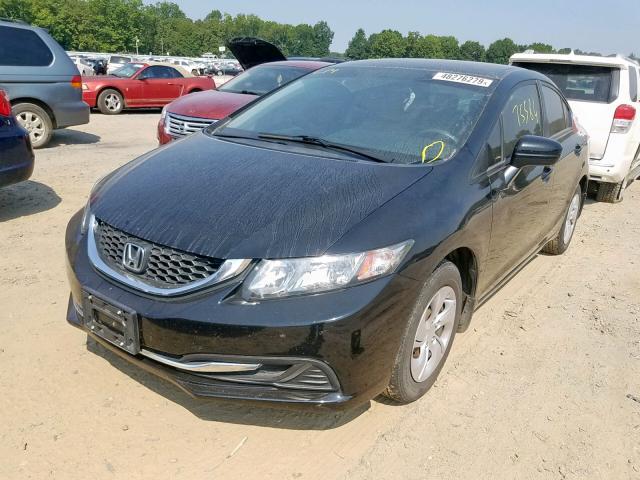 19XFB2F53EE080847 - 2014 HONDA CIVIC LX BLACK photo 2