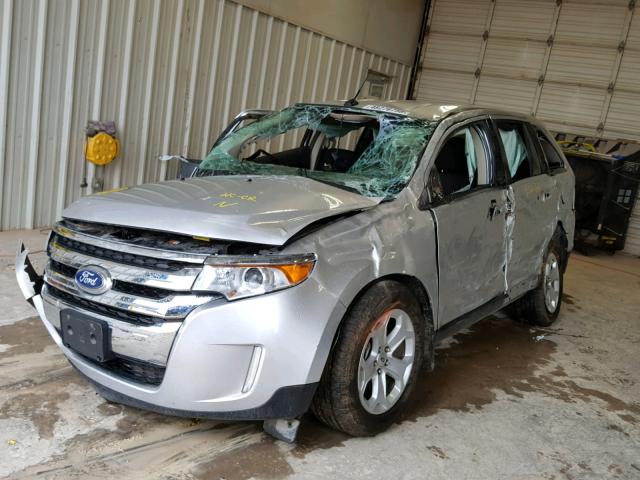 2FMDK3JC1DBB83401 - 2013 FORD EDGE SEL GRAY photo 2