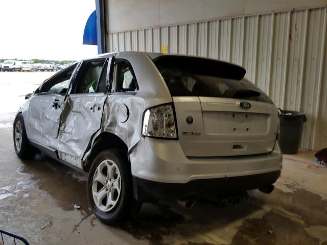 2FMDK3JC1DBB83401 - 2013 FORD EDGE SEL GRAY photo 3