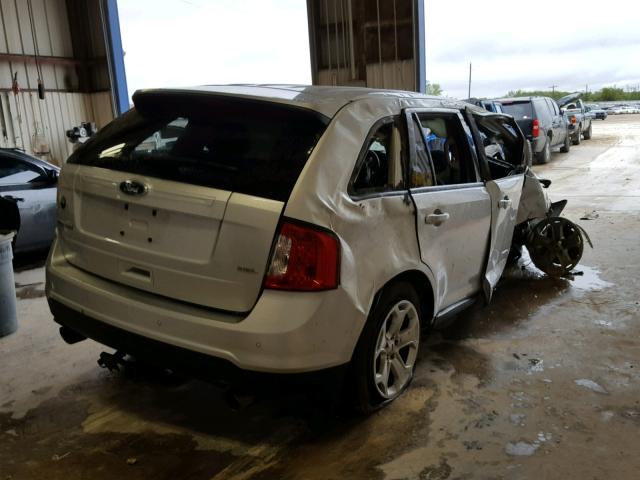 2FMDK3JC1DBB83401 - 2013 FORD EDGE SEL GRAY photo 4