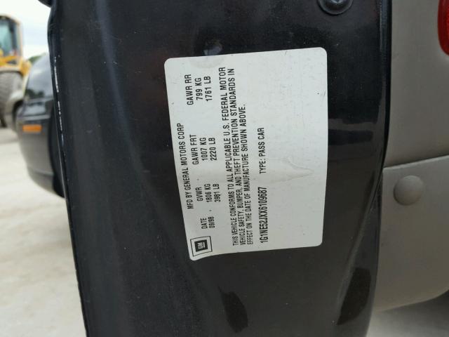 1G1NE52JXX6109687 - 1999 CHEVROLET MALIBU LS Қара фото 10