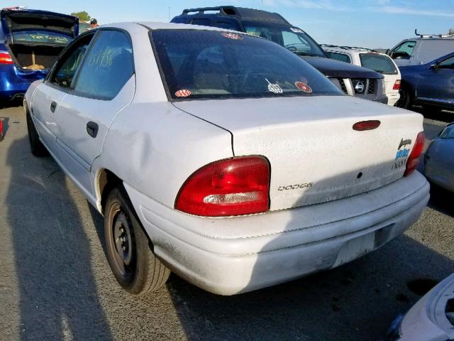 1B3ES47C0XD171066 - 1999 DODGE NEON HIGHL WHITE photo 3