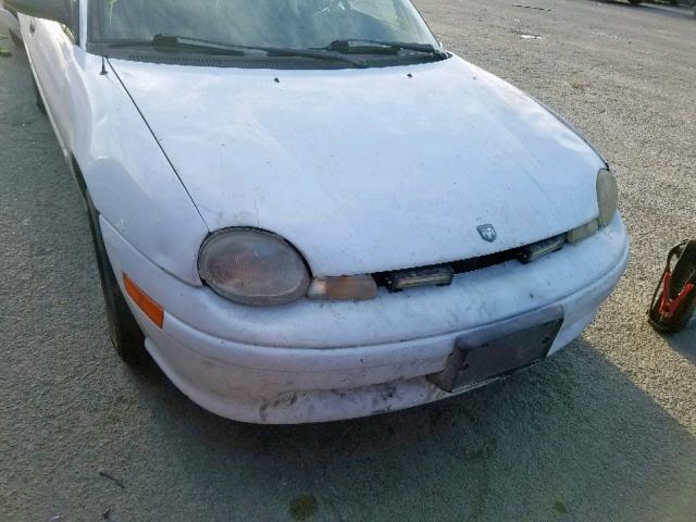 1B3ES47C0XD171066 - 1999 DODGE NEON HIGHL WHITE photo 9