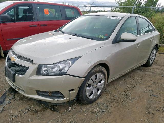 1G1PC5SB2E7241051 - 2014 CHEVROLET CRUZE LT GOLD photo 2