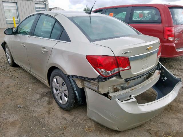 1G1PC5SB2E7241051 - 2014 CHEVROLET CRUZE LT GOLD photo 3