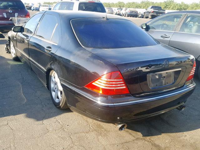 WDBNG84J93A349187 - 2003 MERCEDES-BENZ S 500 4MAT BLACK photo 3