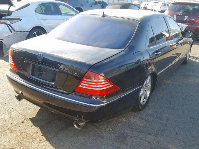 WDBNG84J93A349187 - 2003 MERCEDES-BENZ S 500 4MAT BLACK photo 4