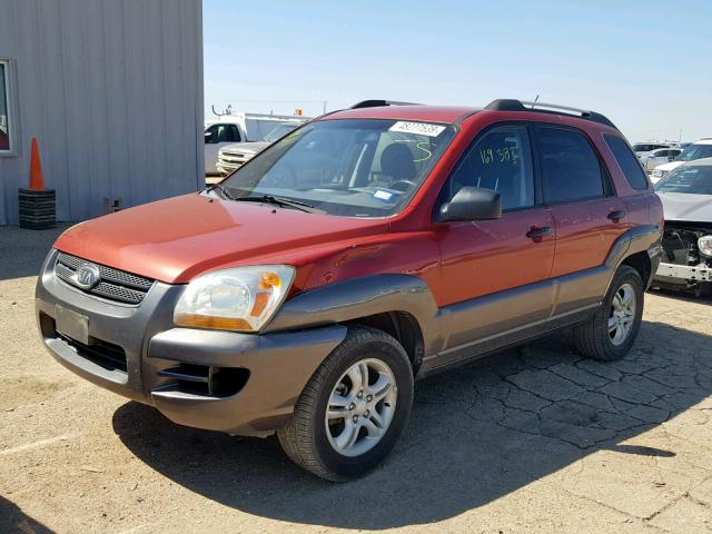 KNDJF723477424107 - 2007 KIA SPORTAGE E RED photo 2