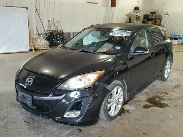 JM1BL1H57A1163634 - 2010 MAZDA 3 S BLACK photo 2