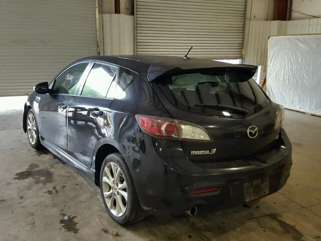 JM1BL1H57A1163634 - 2010 MAZDA 3 S BLACK photo 3