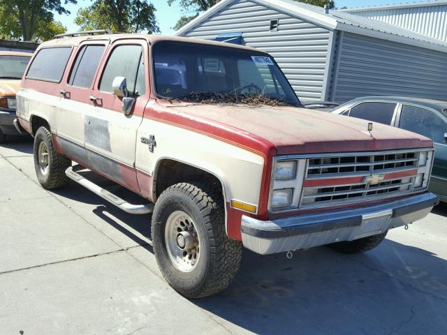 1GNGV26K5HF187188 - 1987 CHEVROLET SUBURBAN V RED photo 1