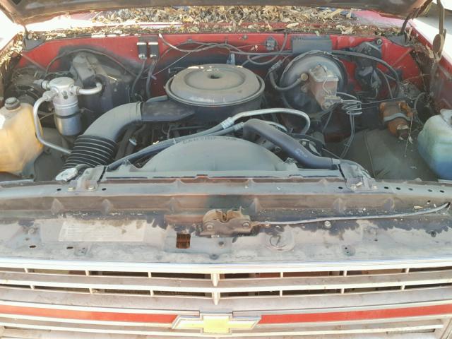 1GNGV26K5HF187188 - 1987 CHEVROLET SUBURBAN V RED photo 7