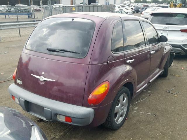 3C8FY4BB71T533409 - 2001 CHRYSLER PT CRUISER PURPLE photo 4