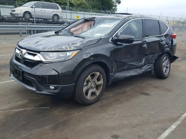 7FARW2H82JE067704 - 2018 HONDA CR-V EXL BLACK photo 2