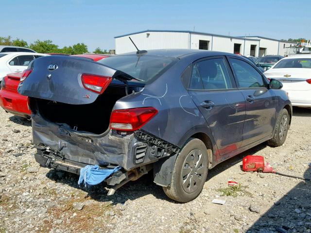 3KPA24AB6KE158505 - 2019 KIA RIO S GRAY photo 4