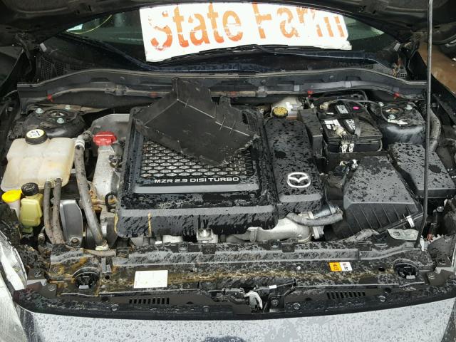 JM1BL1K38B1408613 - 2011 MAZDA SPEED 3 BLACK photo 7