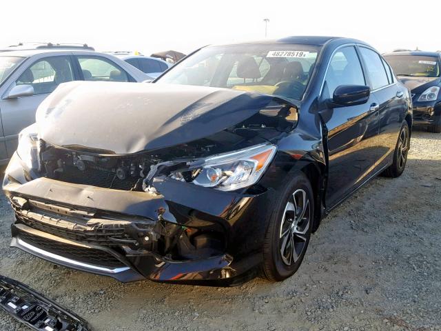 1HGCR2F30GA231275 - 2016 HONDA ACCORD LX BLACK photo 2