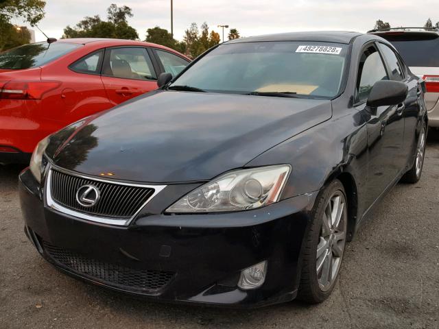 JTHBK262165003796 - 2006 LEXUS IS 250 BLACK photo 2