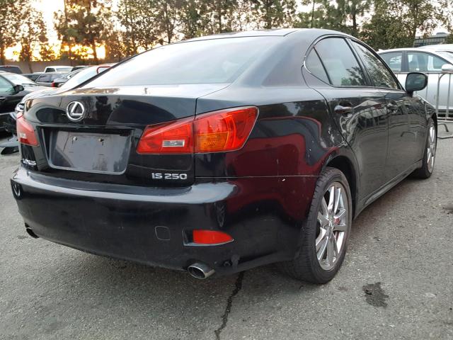 JTHBK262165003796 - 2006 LEXUS IS 250 BLACK photo 4