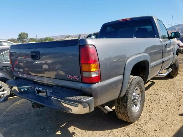 1GTHC24U42Z135063 - 2002 GMC SIERRA C25 GRAY photo 4