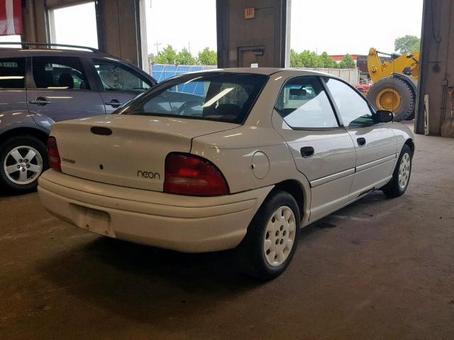 1B3ES47C4WD601194 - 1998 DODGE NEON HIGHL WHITE photo 4