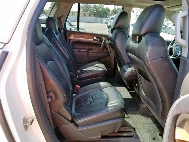 5GALVCED1AJ218473 - 2010 BUICK ENCLAVE CX WHITE photo 6