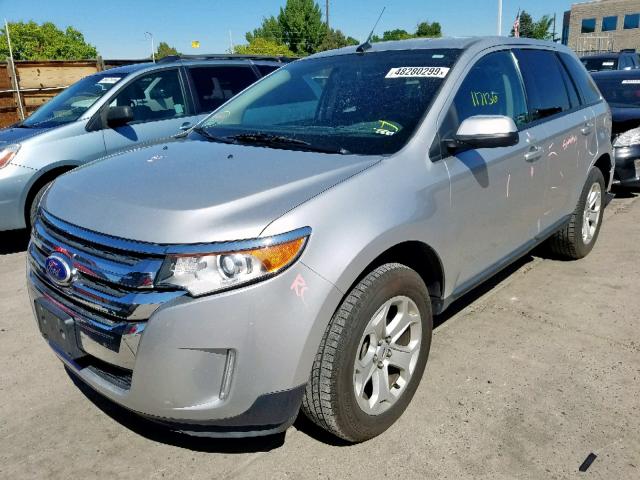 2FMDK4JC8DBA14725 - 2013 FORD EDGE SEL SILVER photo 2