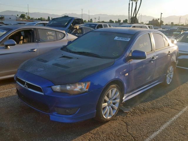 JA3AU86W09U008039 - 2009 MITSUBISHI LANCER GTS BLUE photo 2