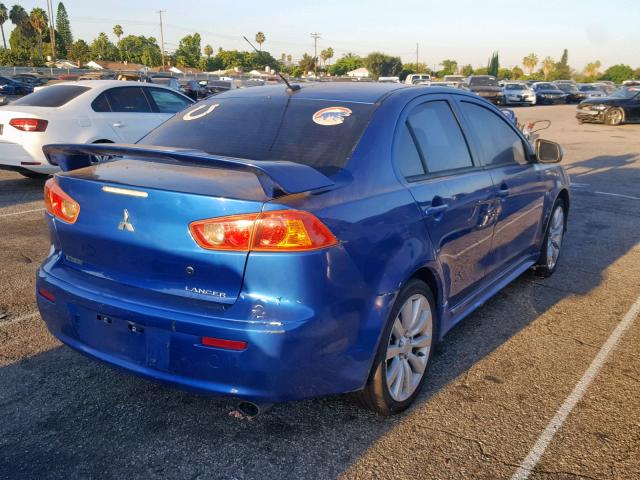 JA3AU86W09U008039 - 2009 MITSUBISHI LANCER GTS BLUE photo 4