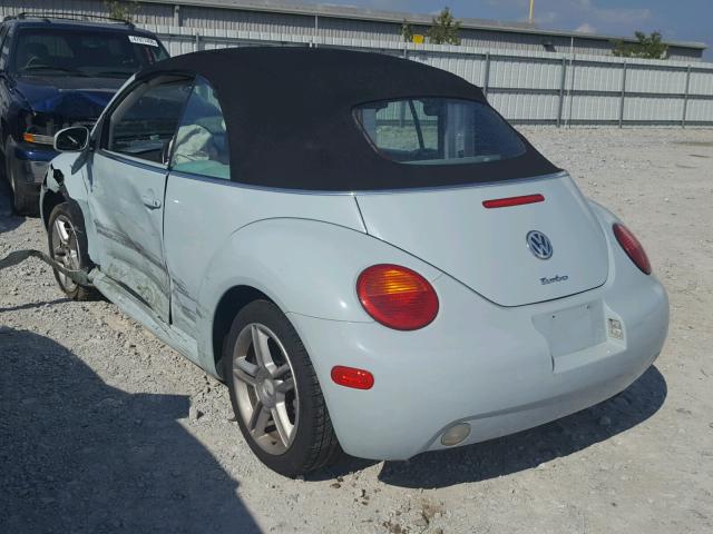 3VWCD21Y34M309270 - 2004 VOLKSWAGEN NEW BEETLE 蓝色 照片 3