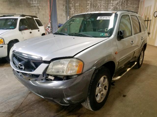 4F2CZ94193KM12761 - 2003 MAZDA TRIBUTE LX SILVER photo 2