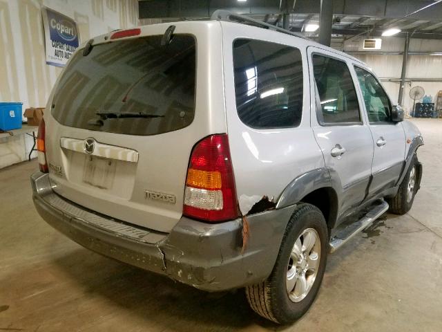 4F2CZ94193KM12761 - 2003 MAZDA TRIBUTE LX SILVER photo 4