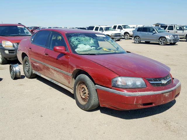 2G1WF52EX59187929 - 2005 CHEVROLET IMPALA MAROON photo 1