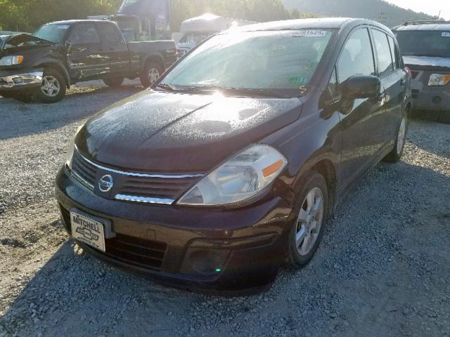 3N1BC13E88L391655 - 2008 NISSAN VERSA S BLACK photo 2