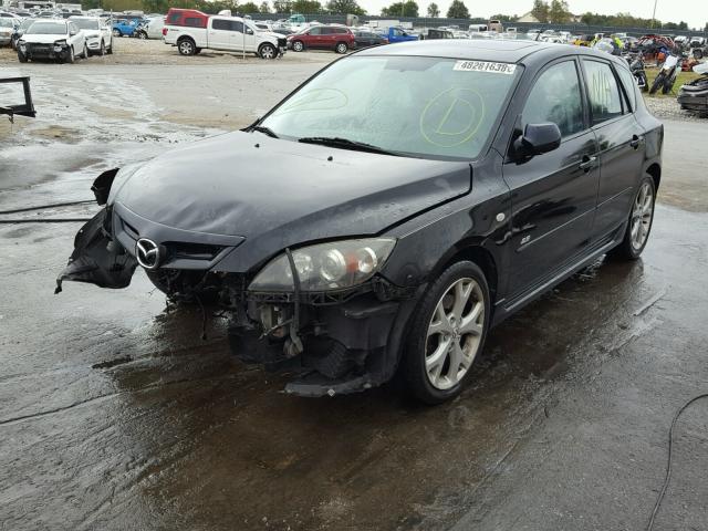 JM1BK344781856290 - 2008 MAZDA 3 HATCHBAC BLACK photo 2