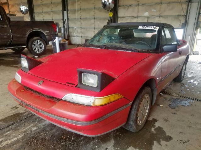 6MPCT01Z7M8628798 - 1991 MERCURY CAPRI RED photo 2