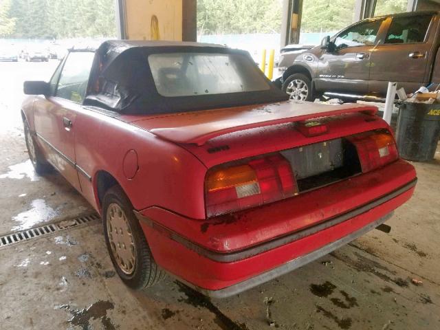 6MPCT01Z7M8628798 - 1991 MERCURY CAPRI RED photo 3