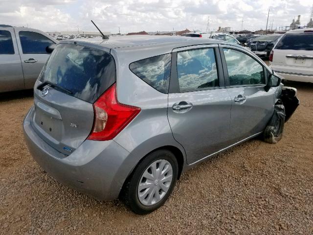 3N1CE2CP3FL384566 - 2015 NISSAN VERSA NOTE GRAY photo 4