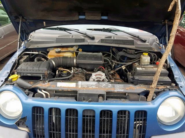 1J4GL48K23W732998 - 2003 JEEP LIBERTY SP BLUE photo 7