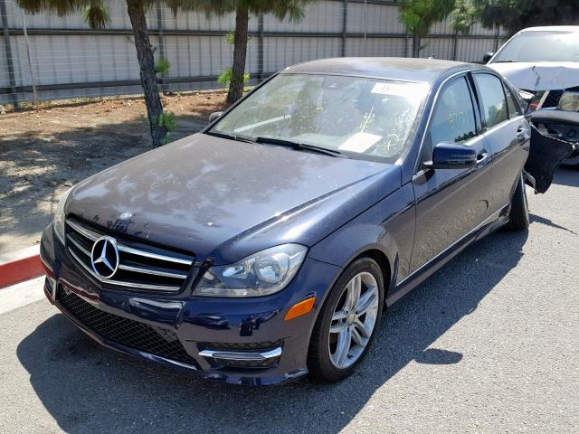 WDDGF4HB9EG161851 - 2014 MERCEDES-BENZ C 250 BLUE photo 2